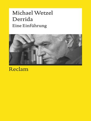 cover image of Derrida. Eine Einführung